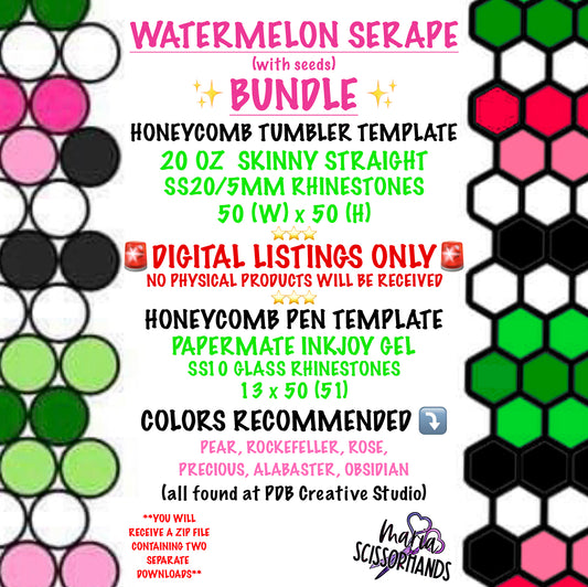 Watermelon Serape (with seeds) template BUNDLE