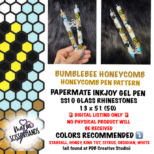 Bumblebee Honeycomb pen template